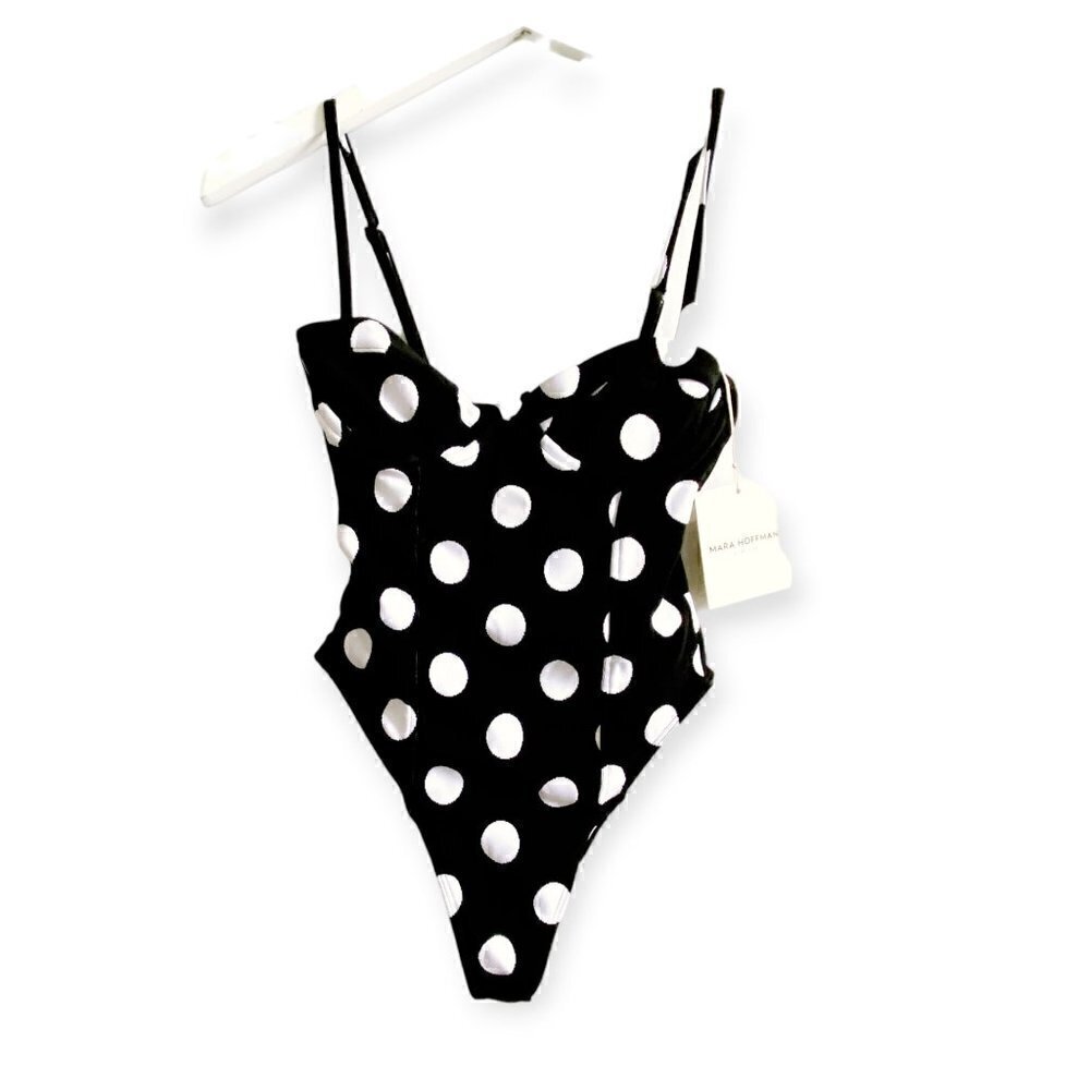 Mara Hoffman Underwire One Piece Swimsuit SIze XS, Polkadot, NWT
